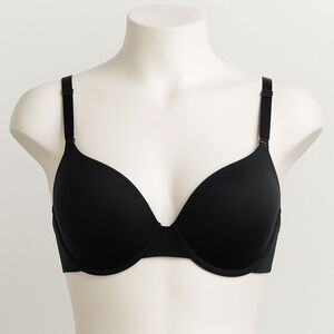 Soma Bra Vanishing Back Full Coverage 38B Solid Black Seamless Underwire NWT